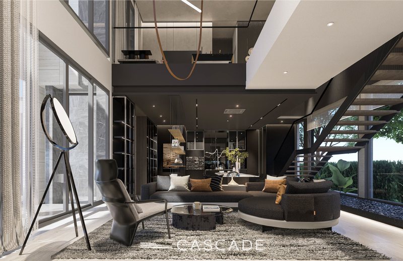 Cascade — интерьер гостиной